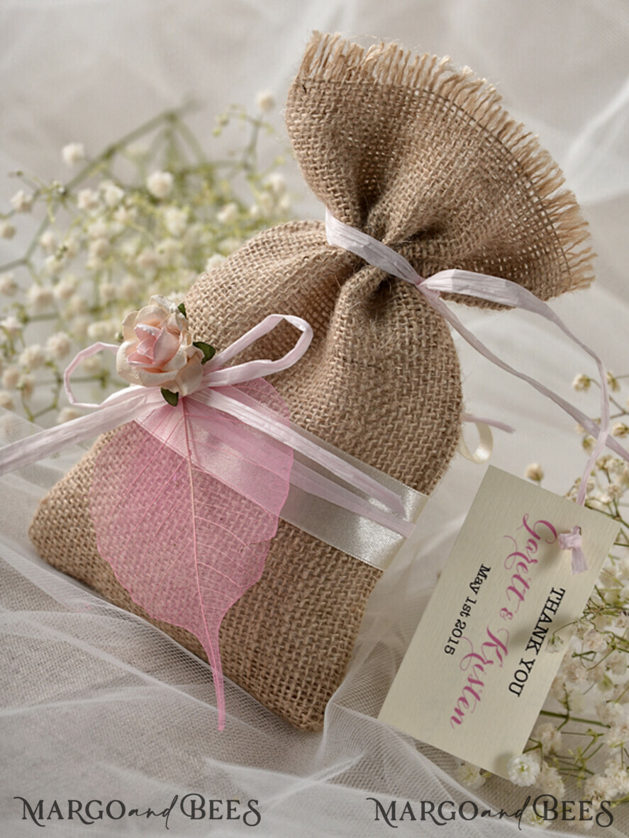 wedding favor, Rustic Burlap Favor Bags