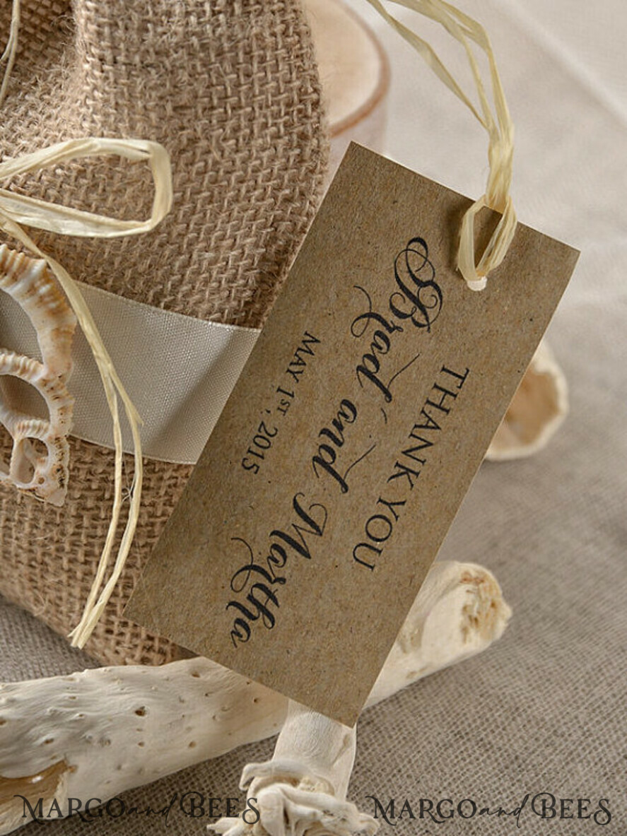 WEDDING FAVORS Rustic Burlap Favor Bags romantic wedding favors, Rustic Burlap Favor Bags with tags