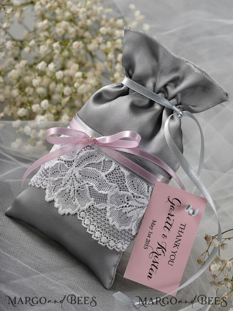 Wedding Favor gifts, Vintage Satin Bag
