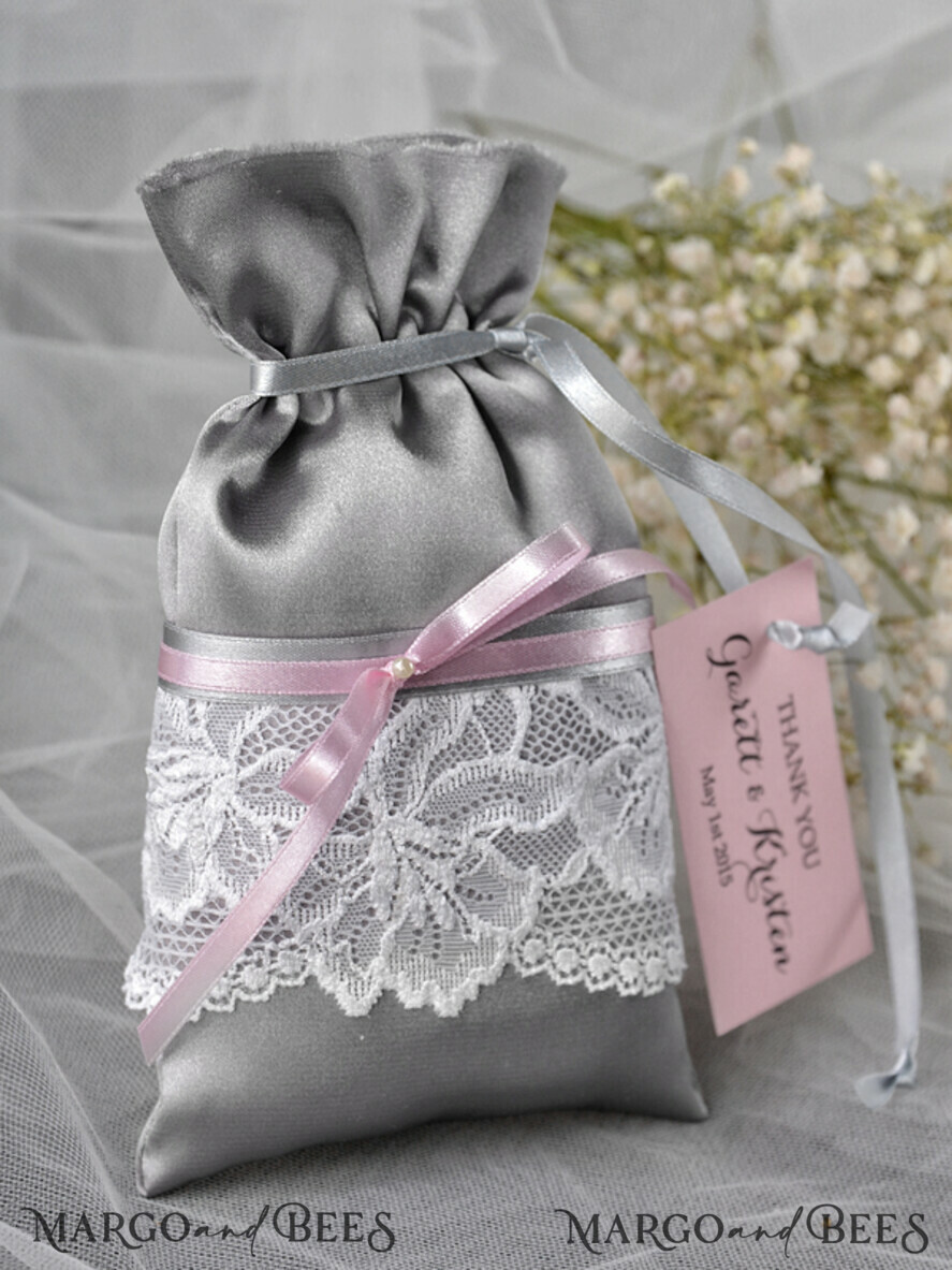 Wedding Favor gifts, Vintage Satin Bag