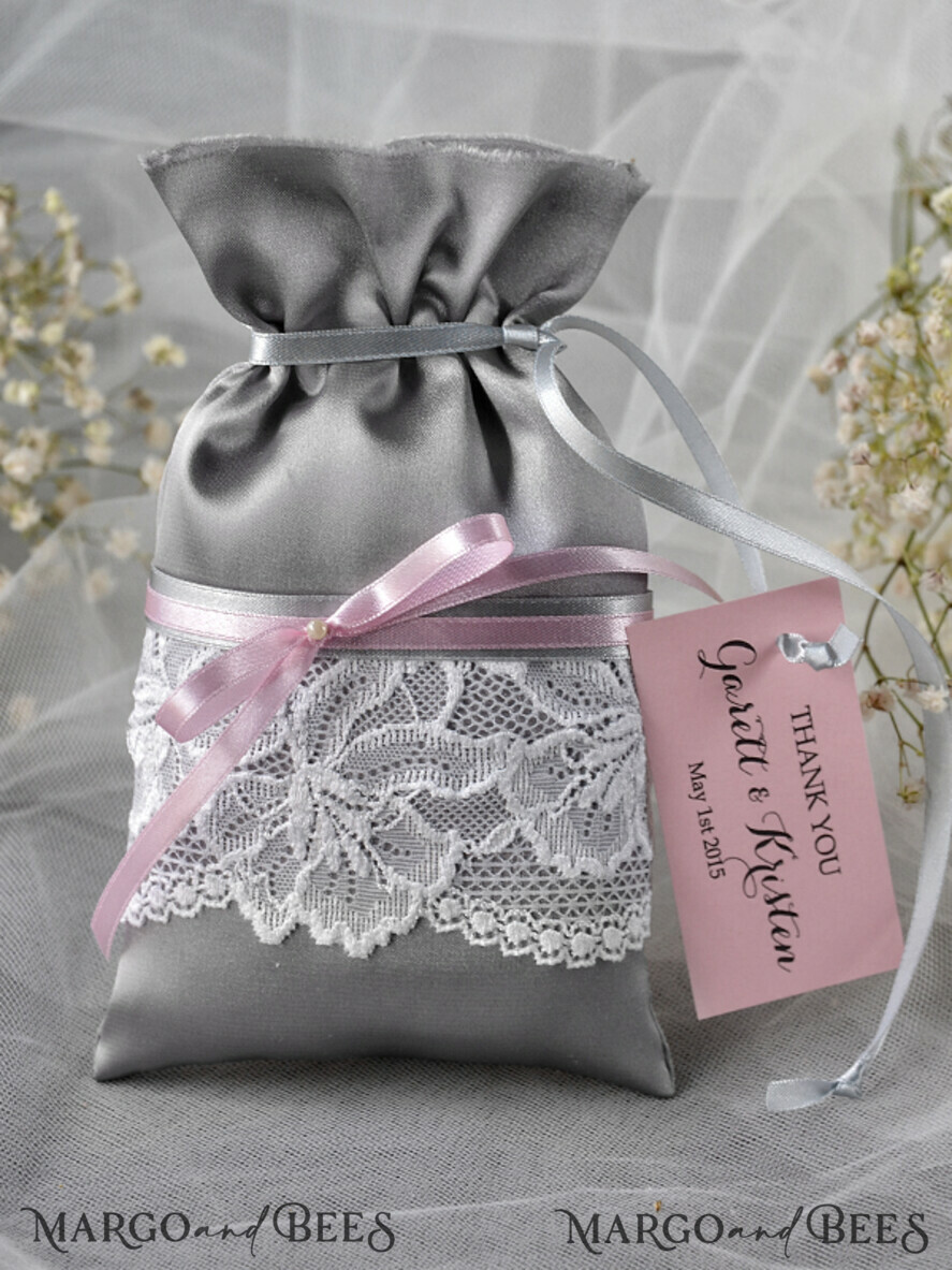 Wedding Favor gifts, Vintage Satin Bag
