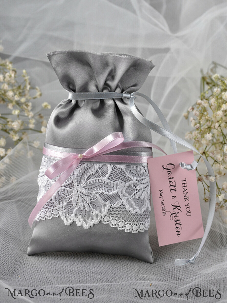 Wedding Favor gifts, Vintage Satin Bag