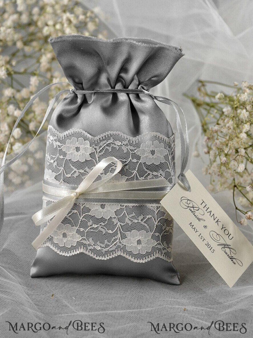 wedding favors, Lace Satin Bag