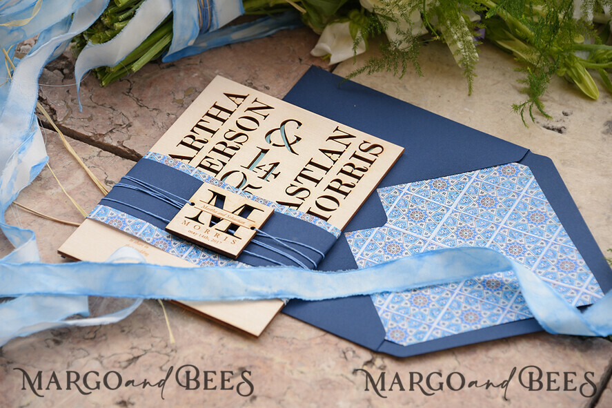 WEDDING INVITATIONS forest / Mountains / woodland theme Stylish wedding invitation, forest wooden stationery
