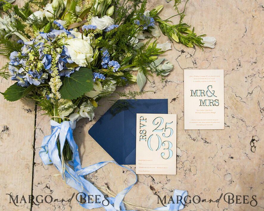 WEDDING INVITATIONS forest / Mountains / woodland theme Stylish wedding invitation, forest wooden stationery