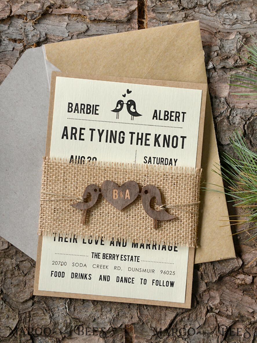 WEDDING INVITATIONS forest / Mountains / woodland theme Unique wedding invitations, rustic invites