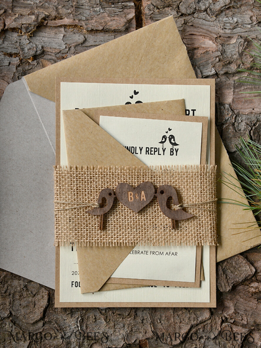 WEDDING INVITATIONS forest / Mountains / woodland theme Unique wedding invitations, rustic invites