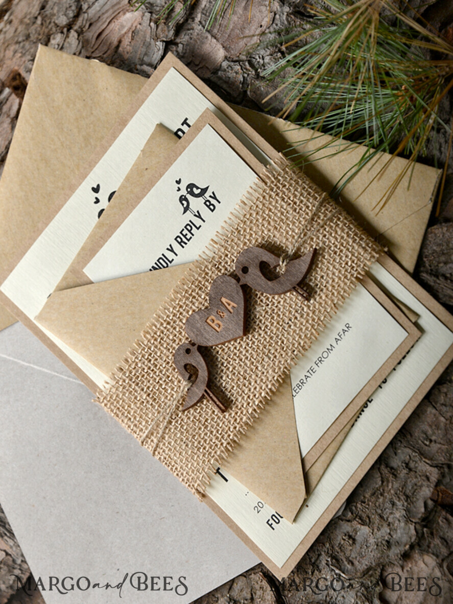 WEDDING INVITATIONS forest / Mountains / woodland theme Unique wedding invitations, rustic invites