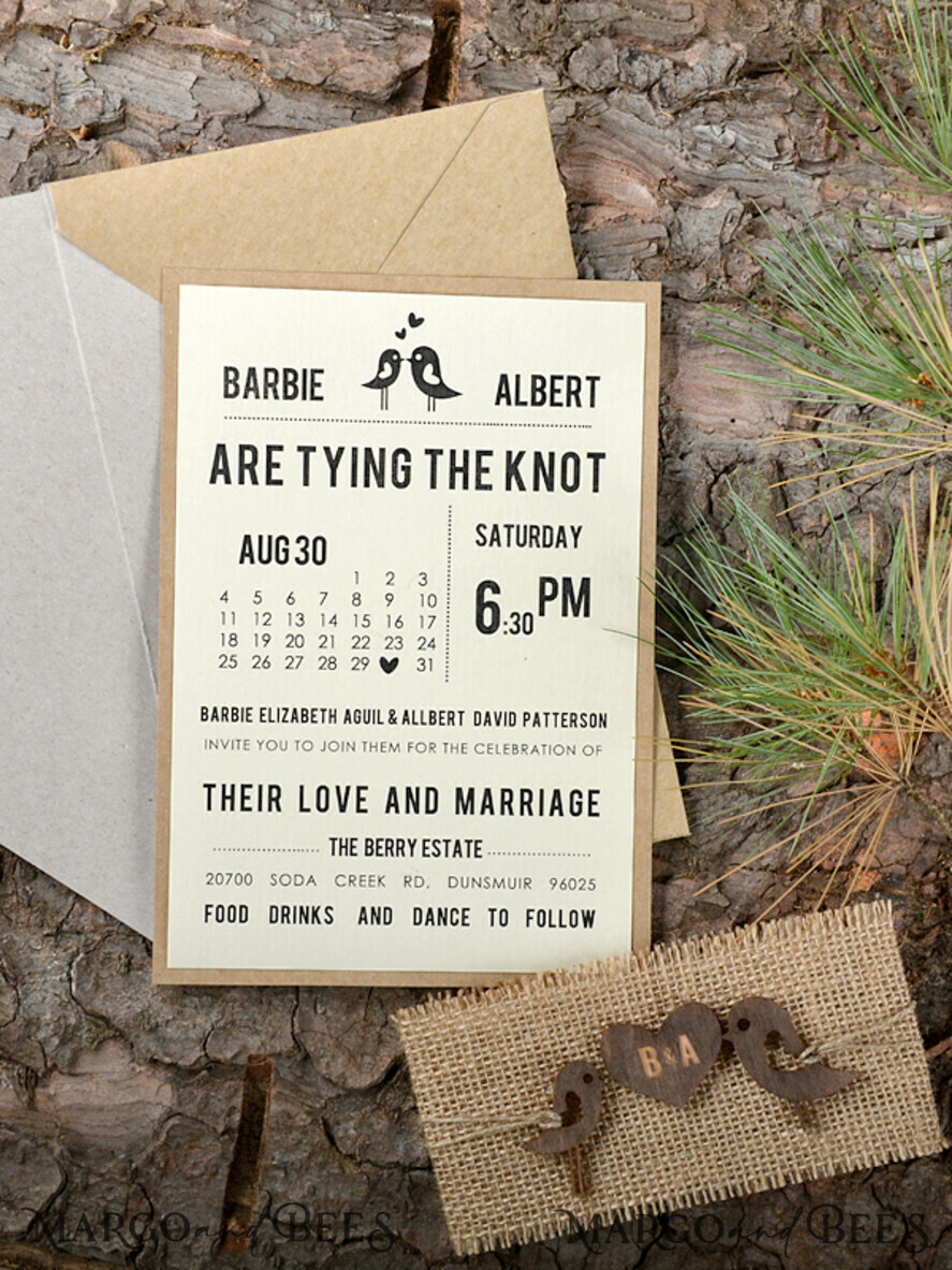 WEDDING INVITATIONS forest / Mountains / woodland theme Unique wedding invitations, rustic invites