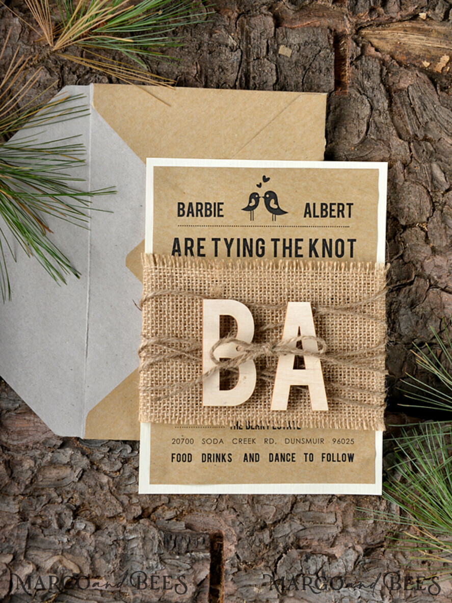 WEDDING INVITATIONS forest / Mountains / woodland theme Custom wedding invitation, woodland stationery