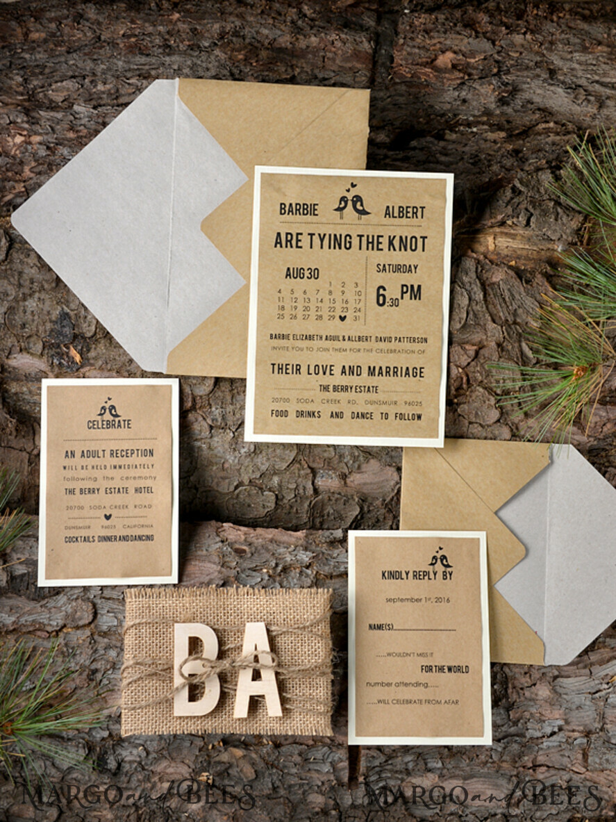 WEDDING INVITATIONS forest / Mountains / woodland theme Custom wedding invitation, woodland stationery