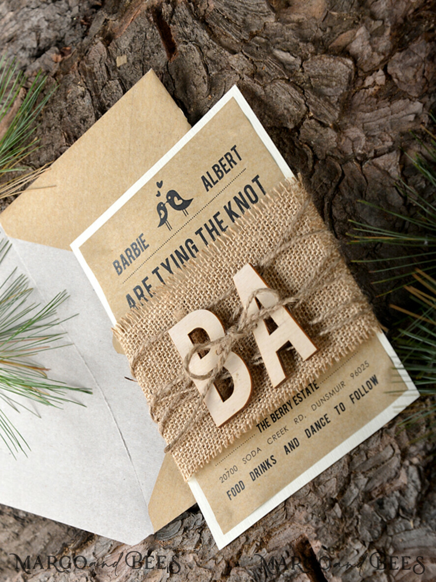 WEDDING INVITATIONS forest / Mountains / woodland theme Custom wedding invitation, woodland stationery