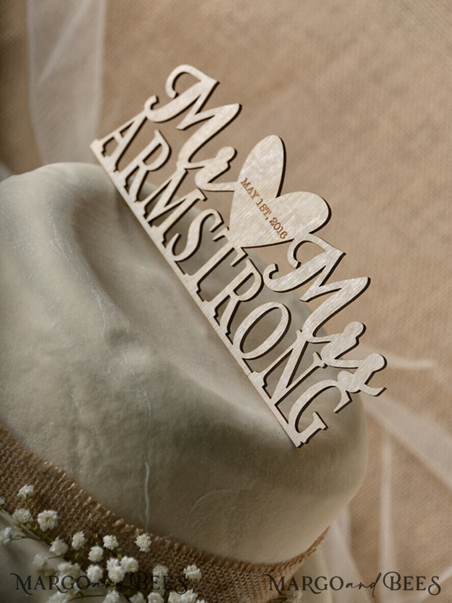 CAKE TOPPER RUSTIC wedding cake topper, wooden