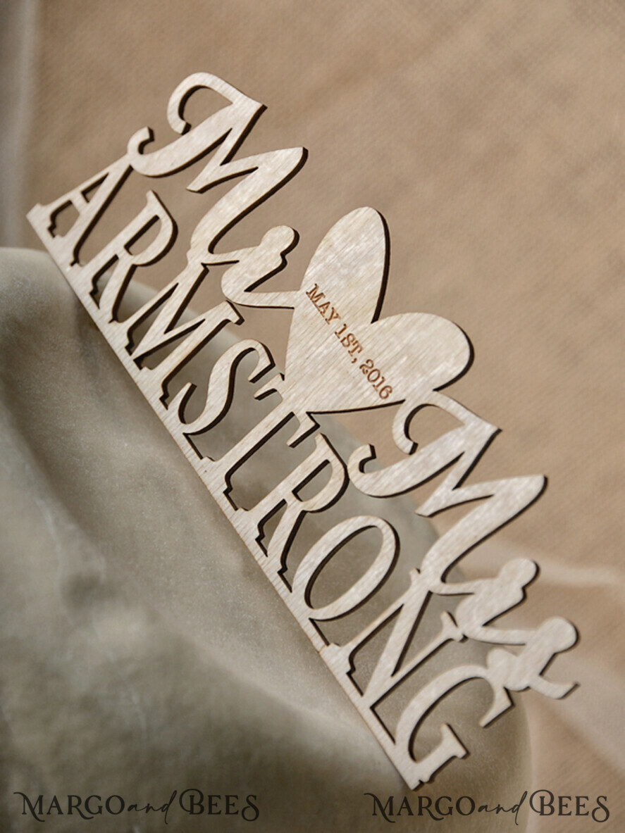 CAKE TOPPER RUSTIC wedding cake topper, wooden