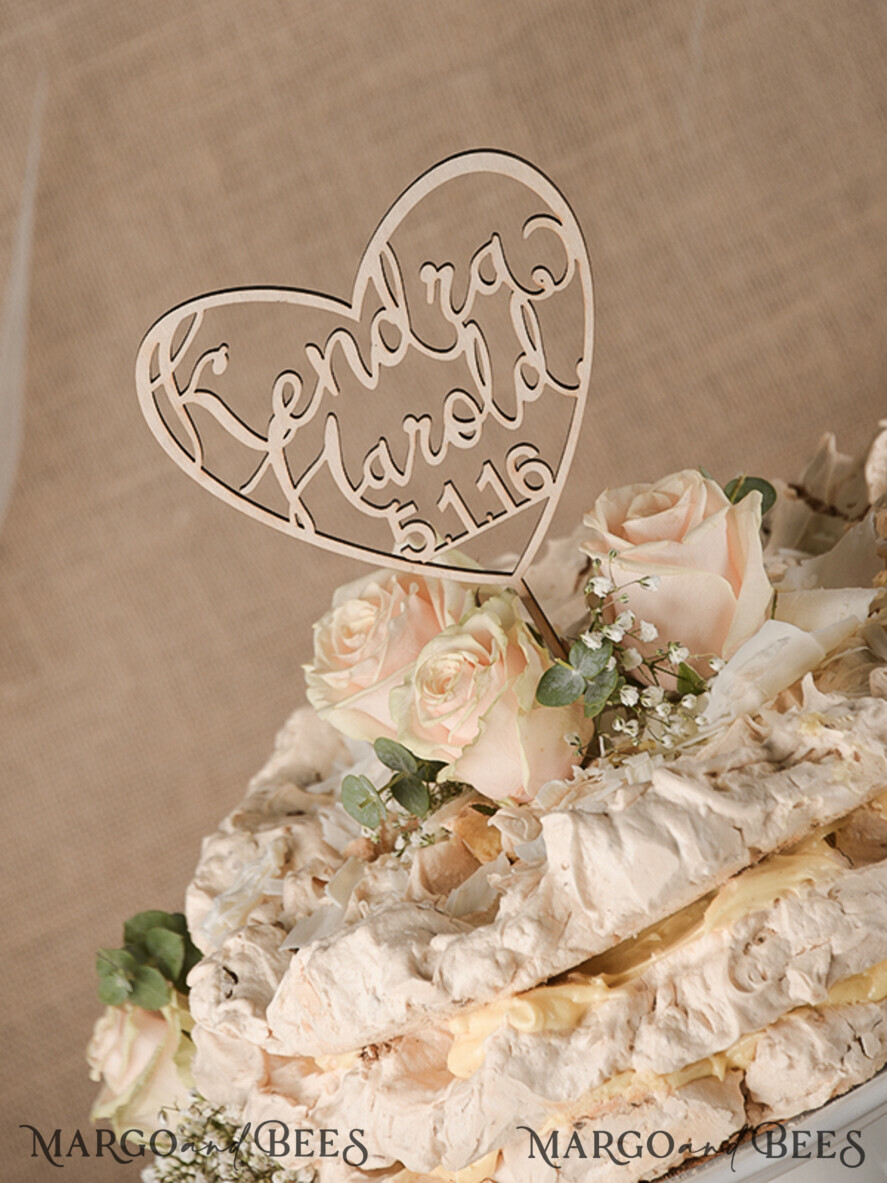 CAKE TOPPER RUSTIC topper, wooden