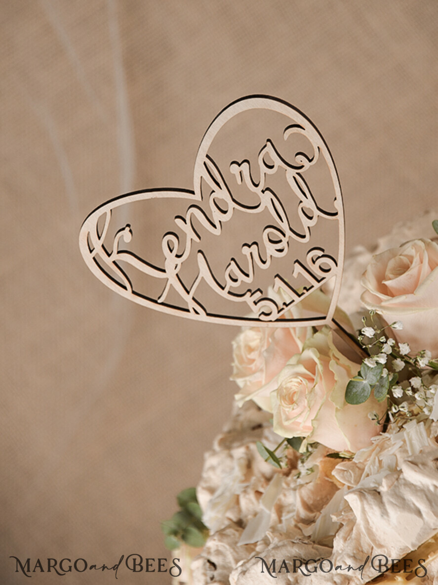 CAKE TOPPER RUSTIC topper, wooden