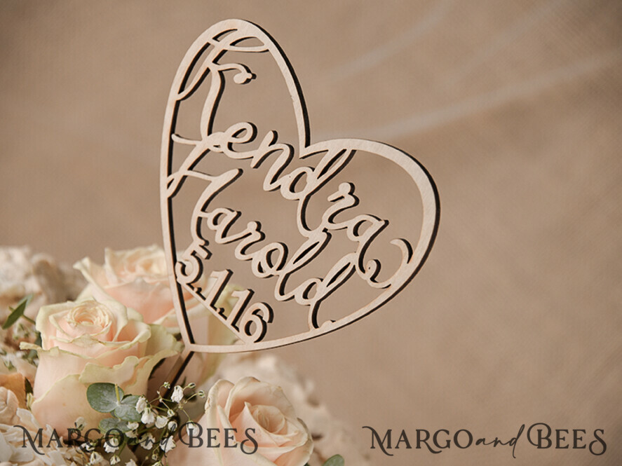 CAKE TOPPER RUSTIC topper, wooden
