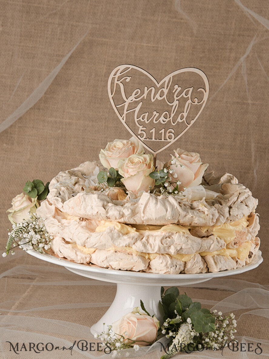 CAKE TOPPER RUSTIC topper, wooden