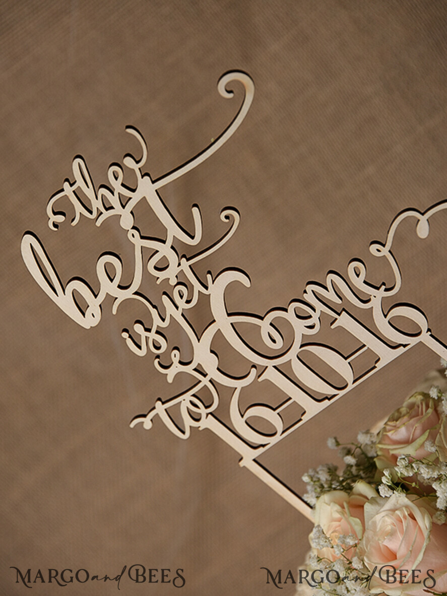 CAKE TOPPER RUSTIC topper, wooden
