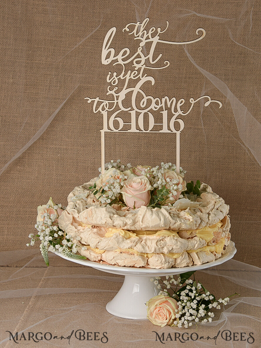 CAKE TOPPER RUSTIC topper, wooden