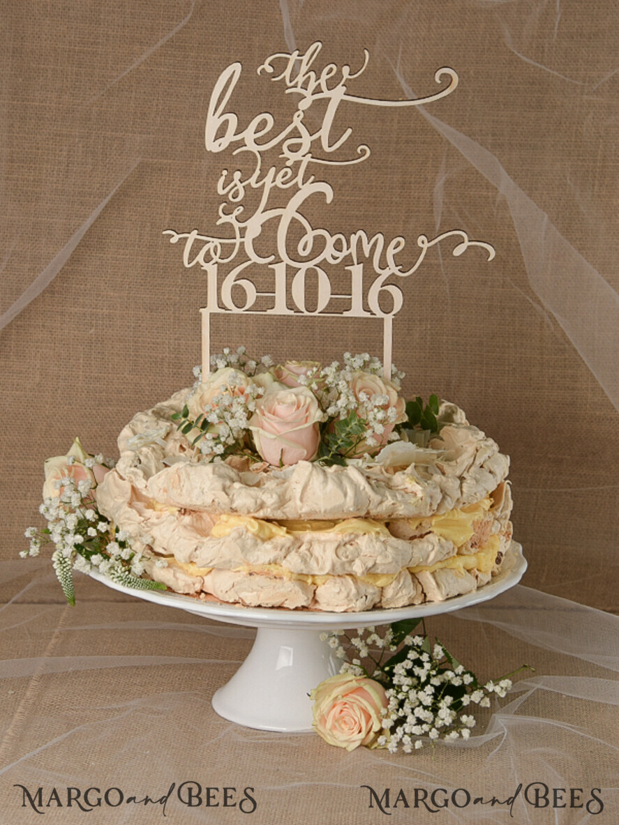 CAKE TOPPER RUSTIC topper, wooden