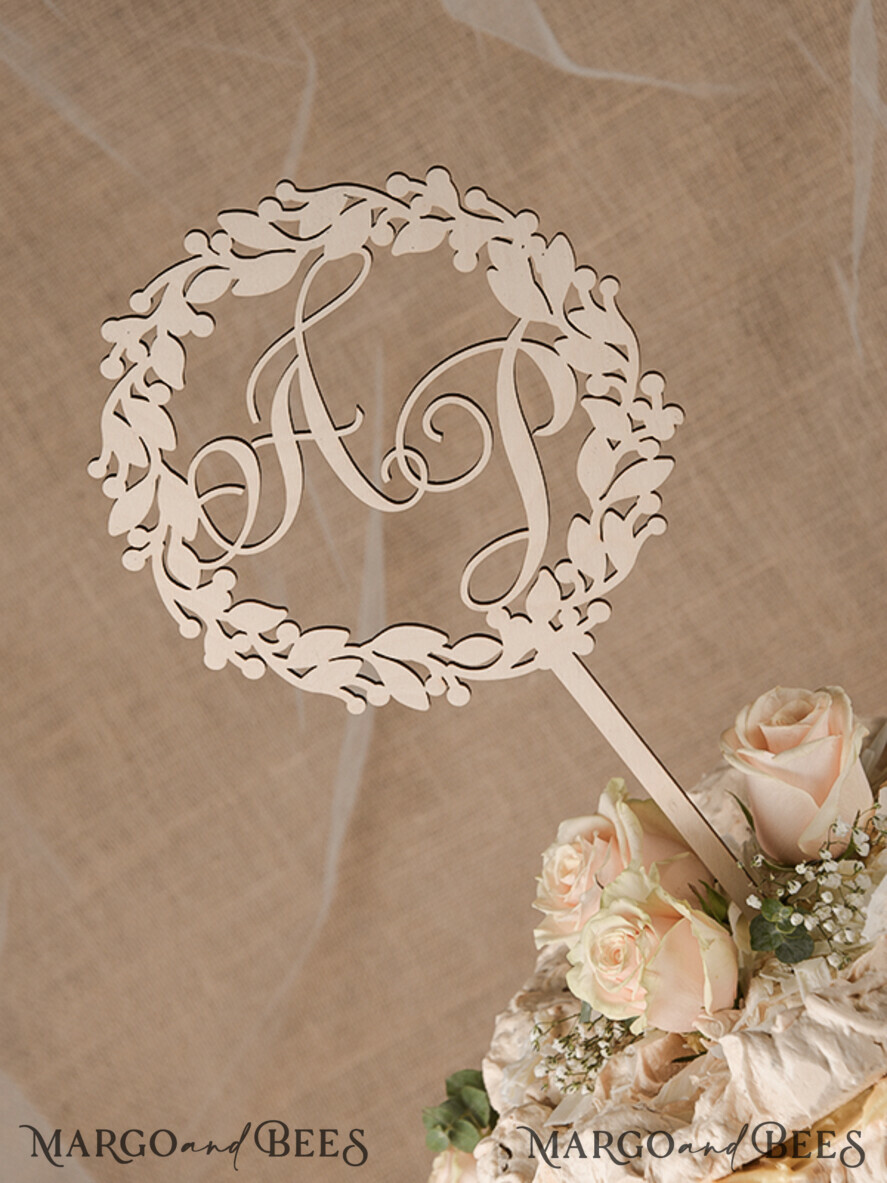 CAKE TOPPER RUSTIC cake topper, wooden