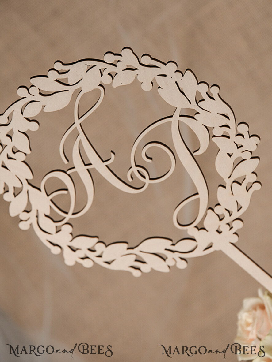 CAKE TOPPER RUSTIC cake topper, wooden