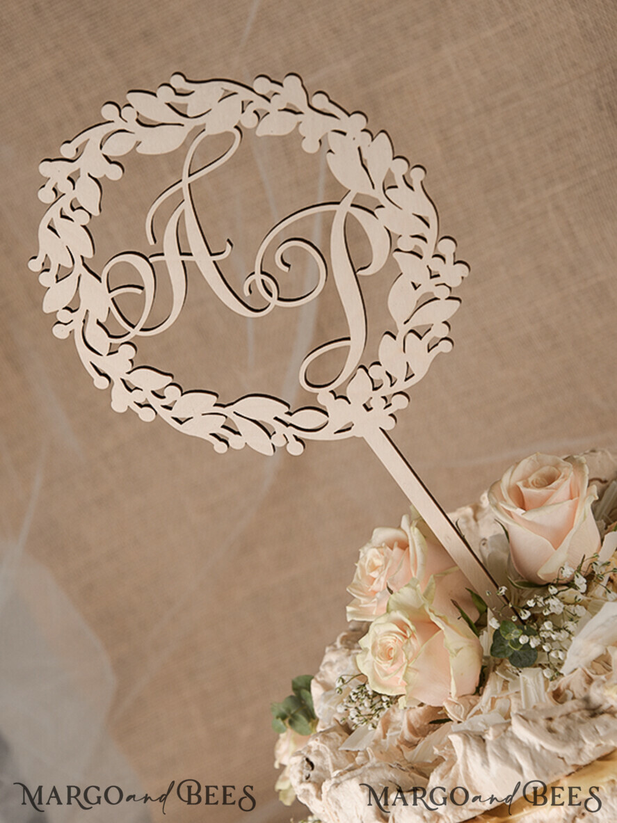 CAKE TOPPER RUSTIC cake topper, wooden