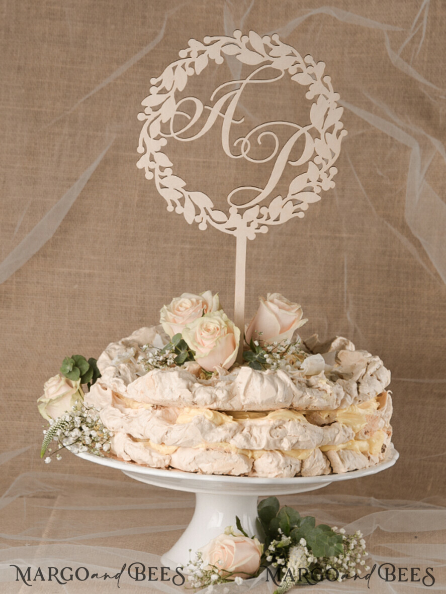 CAKE TOPPER RUSTIC cake topper, wooden