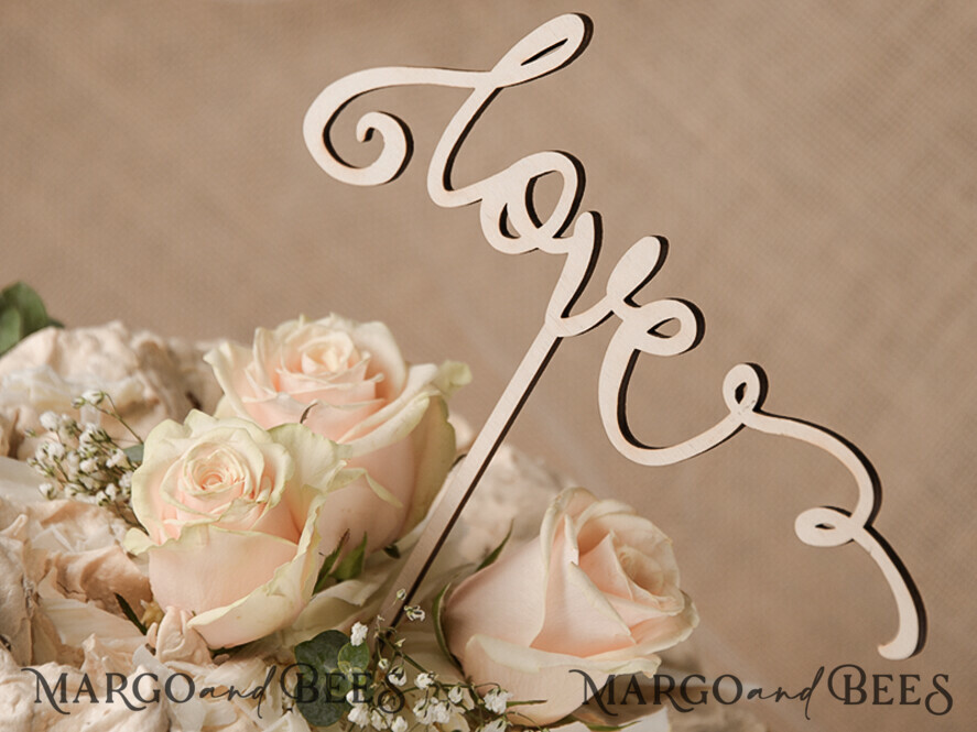 CAKE TOPPER RUSTIC wedding cake topper, rustic