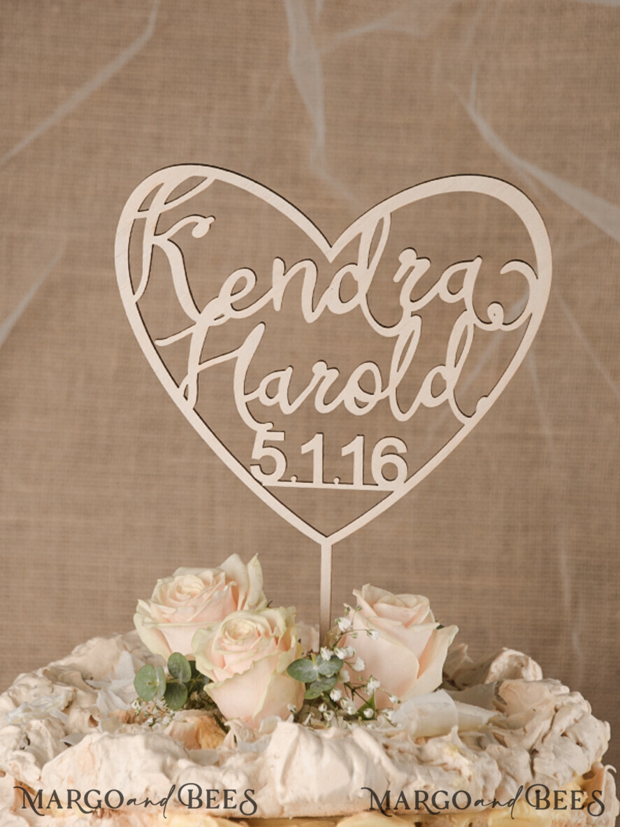 CAKE TOPPER RUSTIC wedding cake topper, vintage