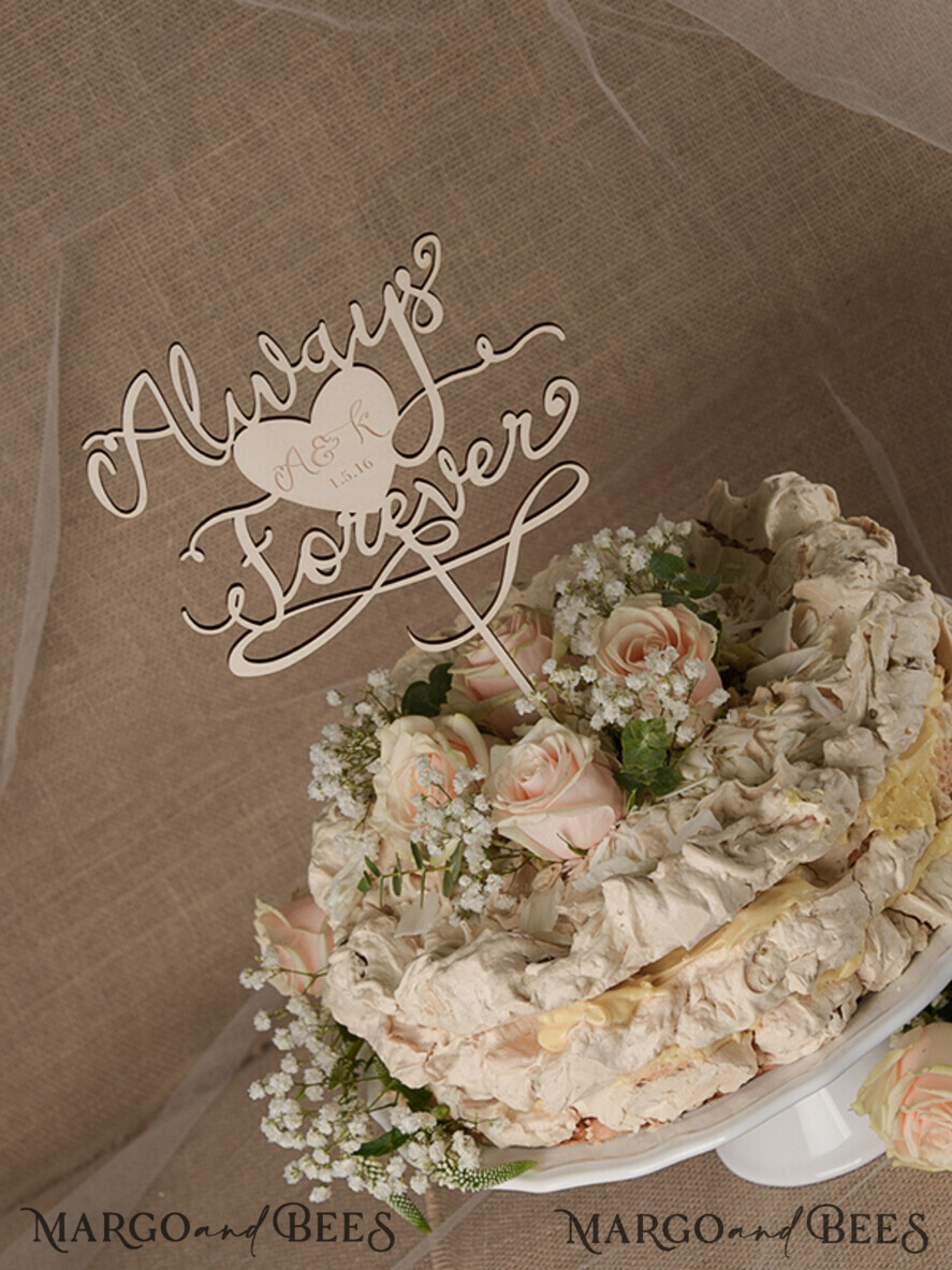 CAKE TOPPER RUSTIC cake topper, wooden