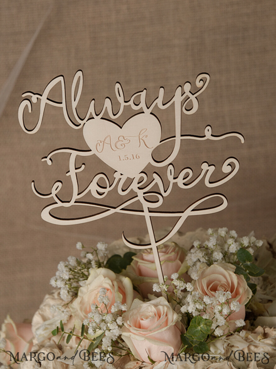CAKE TOPPER RUSTIC cake topper, wooden
