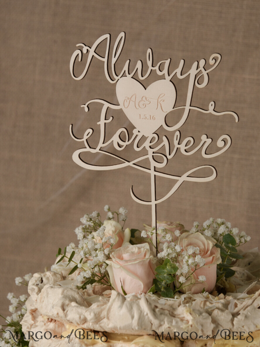 CAKE TOPPER RUSTIC cake topper, wooden