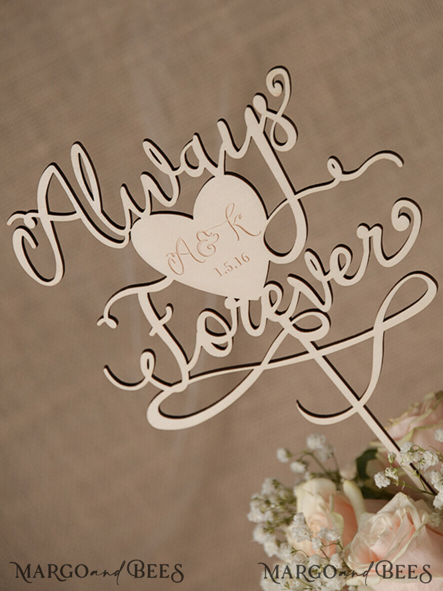 CAKE TOPPER RUSTIC cake topper, wooden