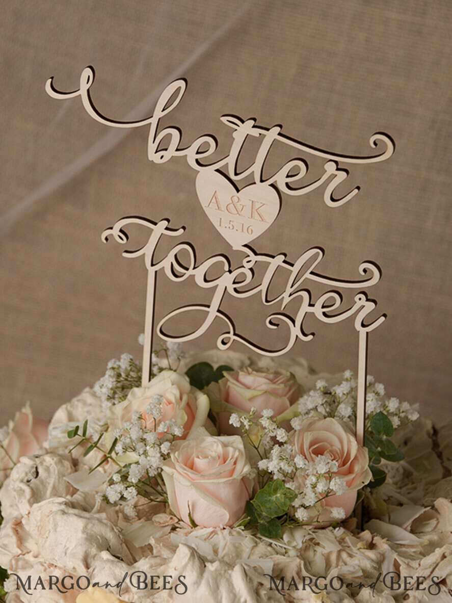 CAKE TOPPER RUSTIC wedding cake topper, rustic