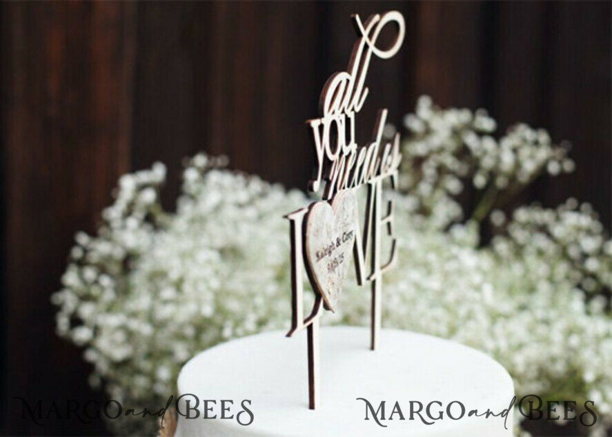 CAKE TOPPER RUSTIC topper, vintage