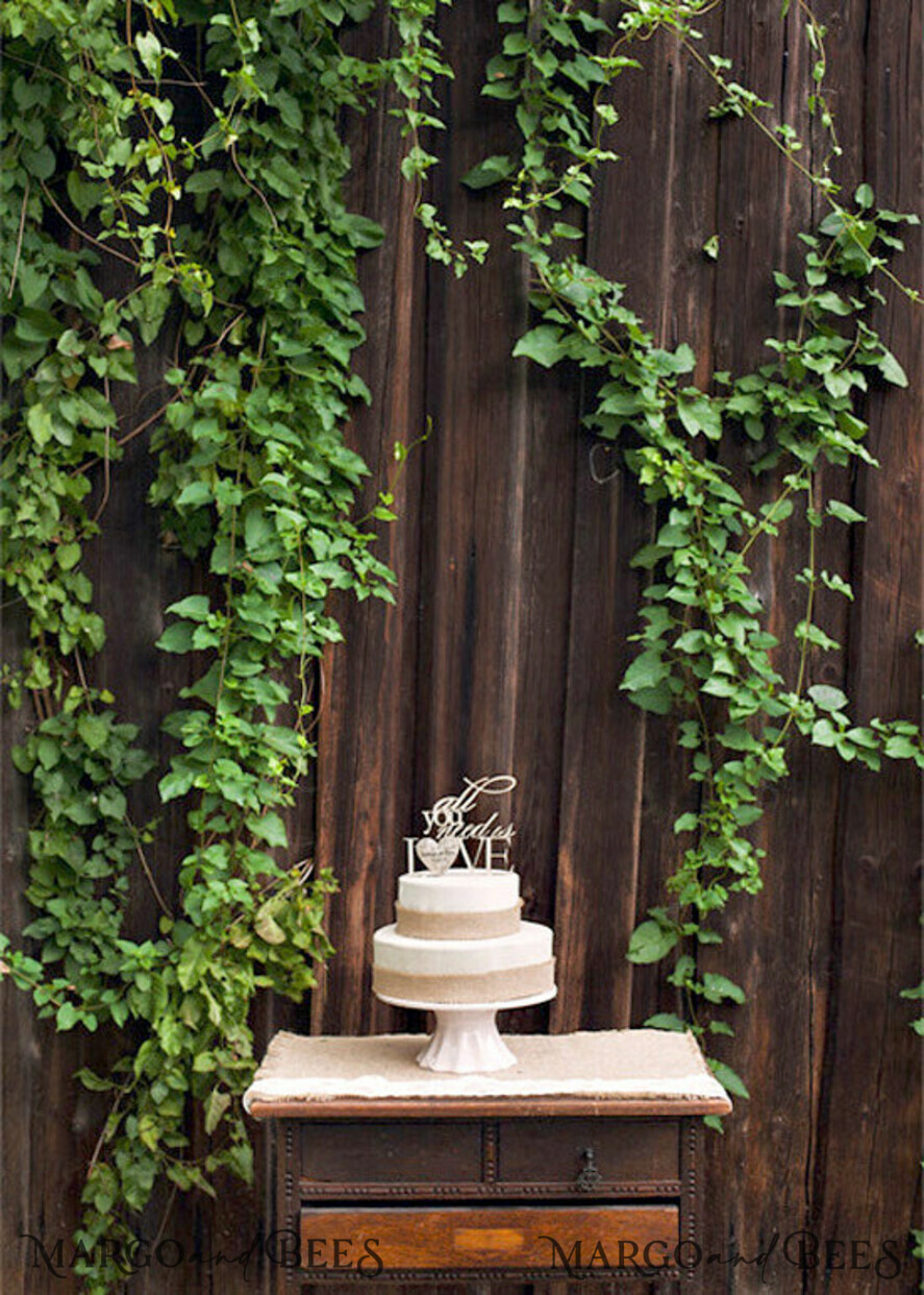 CAKE TOPPER RUSTIC topper, vintage