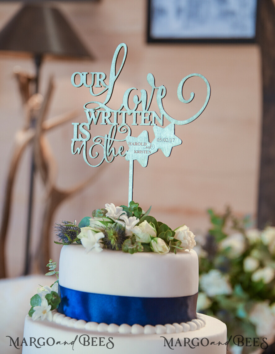 CAKE TOPPER RUSTIC cake topper, wooden