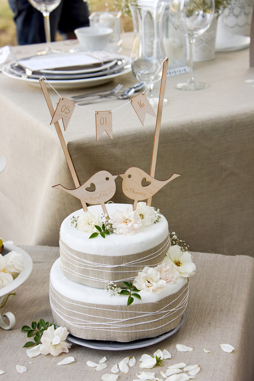 CAKE TOPPER RUSTIC topper, wooden
