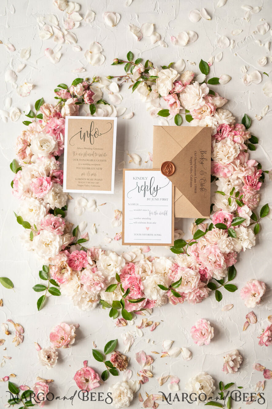 WEDDING INVITATIONS Elegant Invites Classic Cards Vintage Wooden Wedding Invitations, Elegant Birch Heart Wedding Cards, Bespoke Eco Paper Wedding Invites, Handmade Wedding Stationery