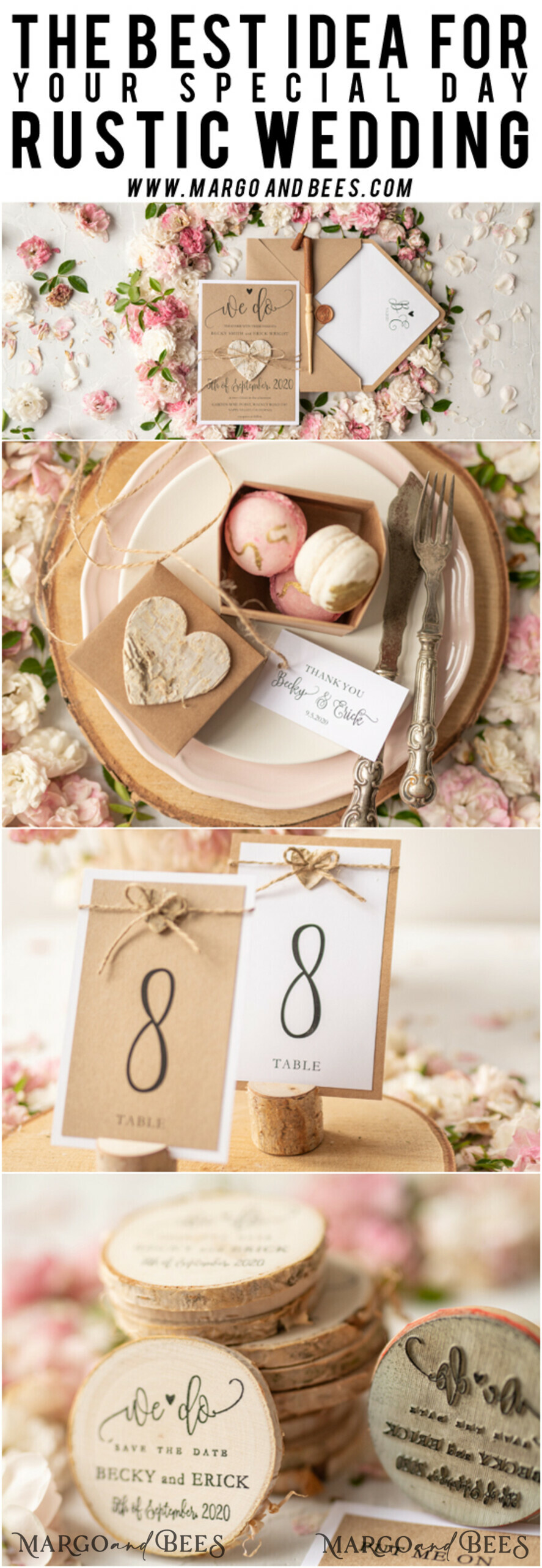 WEDDING INVITATIONS Elegant Invites Classic Cards Vintage Wooden Wedding Invitations, Elegant Birch Heart Wedding Cards, Bespoke Eco Paper Wedding Invites, Handmade Wedding Stationery