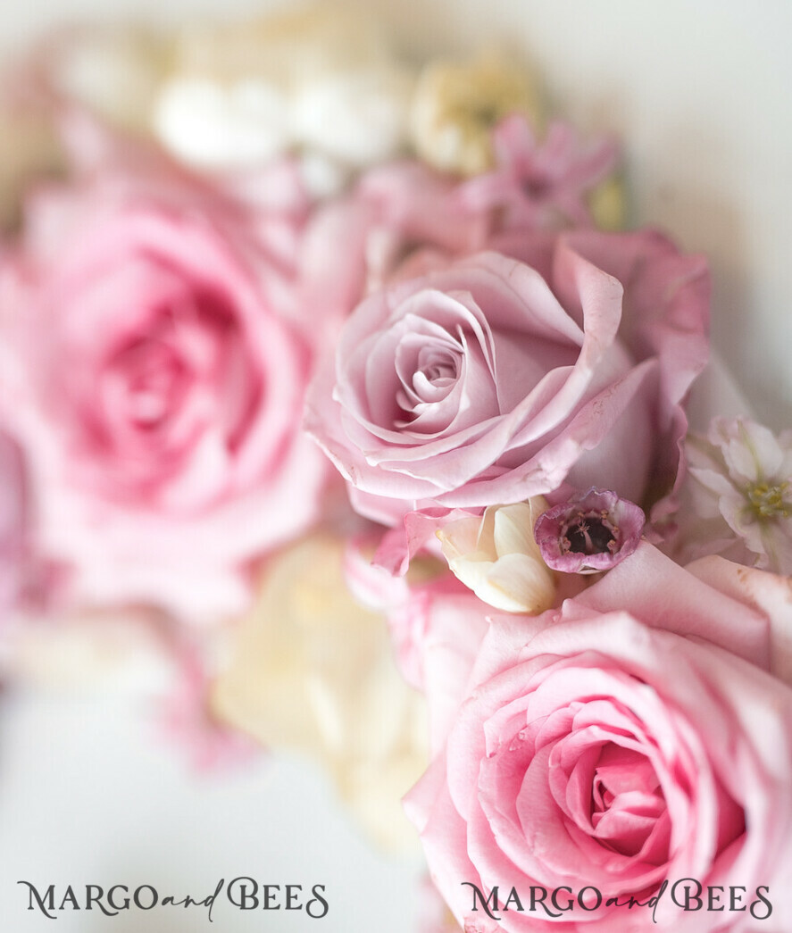 WEDDING INVITATIONS Elegant Invites Classic Cards Elegant Personalized Wedding Invitations Romantic Stationery with Vintage Garden Roses and Handmade Silk Bow Gold Foil Letters Blush Pink Envelope