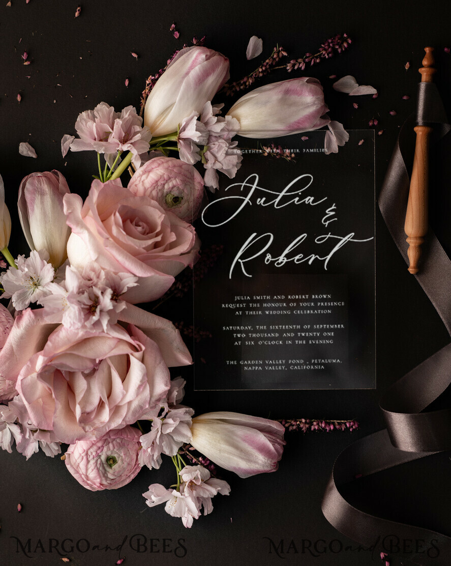 WEDDING INVITATIONS Elegant Invites Classic Cards Romantic Blush Pink Box Wedding Invitation Suite, Elegant Affordable Wedding Invites, Luxury Acrylic Plexi Wedding Invitations, Glamour Vellum Wedding Cards