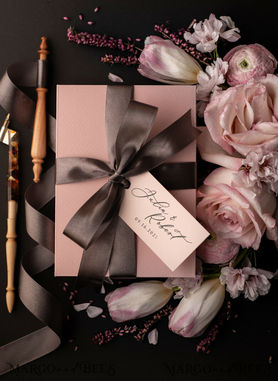 WEDDING INVITATIONS Elegant Invites Classic Cards Romantic Blush Pink Box Wedding Invitation Suite, Elegant Affordable Wedding Invites, Luxury Acrylic Plexi Wedding Invitations, Glamour Vellum Wedding Cards