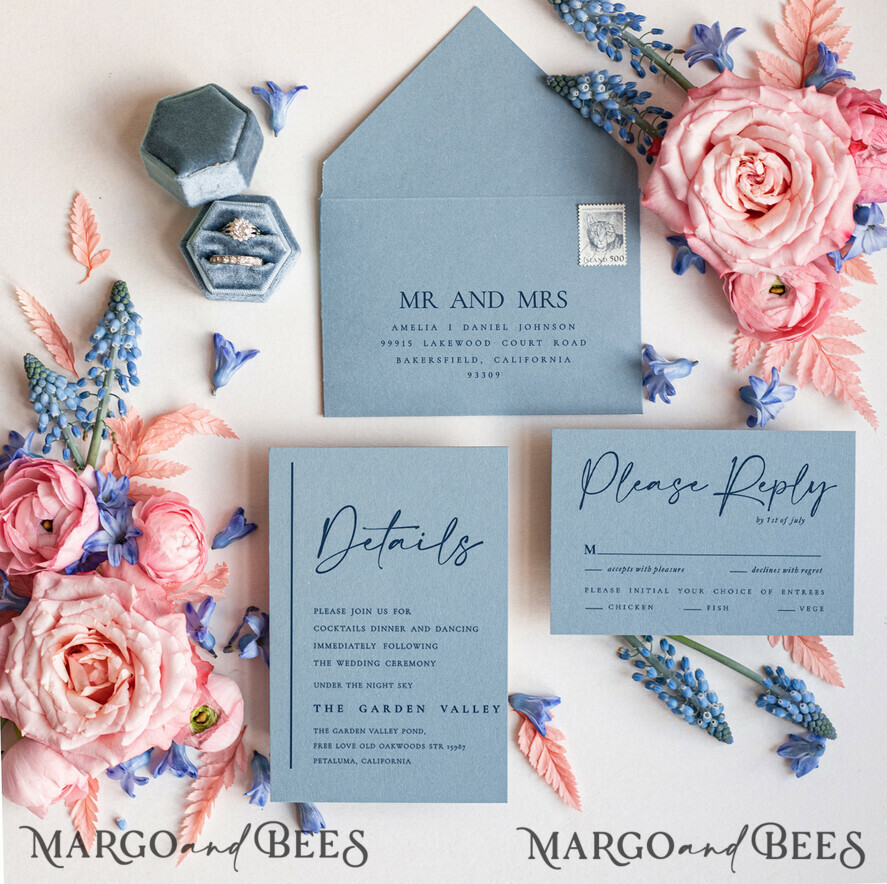 WEDDING INVITATIONS Elegant Invites Classic Cards Velvet Blush Pink Modern Wedding invitations Acrylic, dusty blue pink wedding invitations, Acrylic wedding invitations, Luxury Blush Pink Velvet Wedding Invites