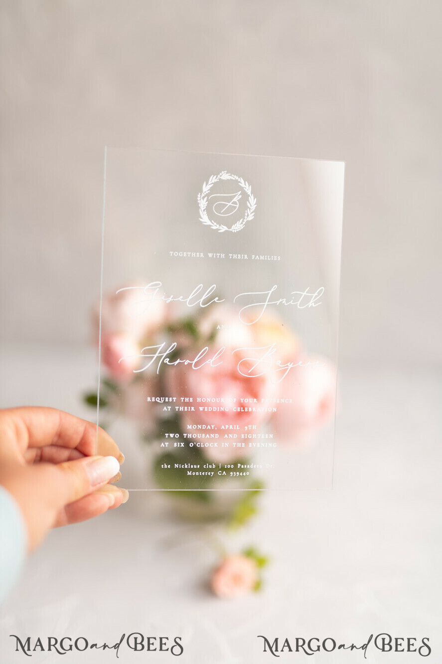 WEDDING INVITATIONS Elegant Invites Classic Cards Luxury Acrylic Plexi Wedding Invitations, Minimalistic And Simplistic Wedding Invites, Modern Wedding Invitation Suite, Handmade And Affordable Wedding Stationery