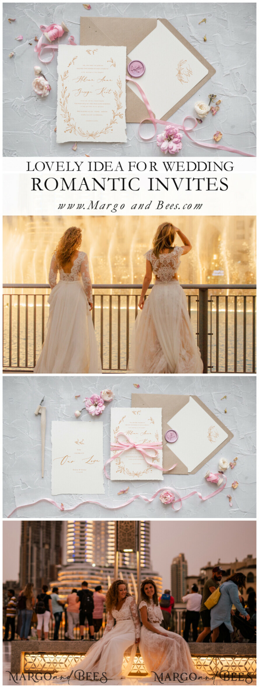 WEDDING INVITATIONS Elegant Invites Classic Cards Minimalist Wedding Invitations Fine Art Stationery with Floral Sketch Wreath Silk Bow Craft Envelope with Monogram Branch Liner