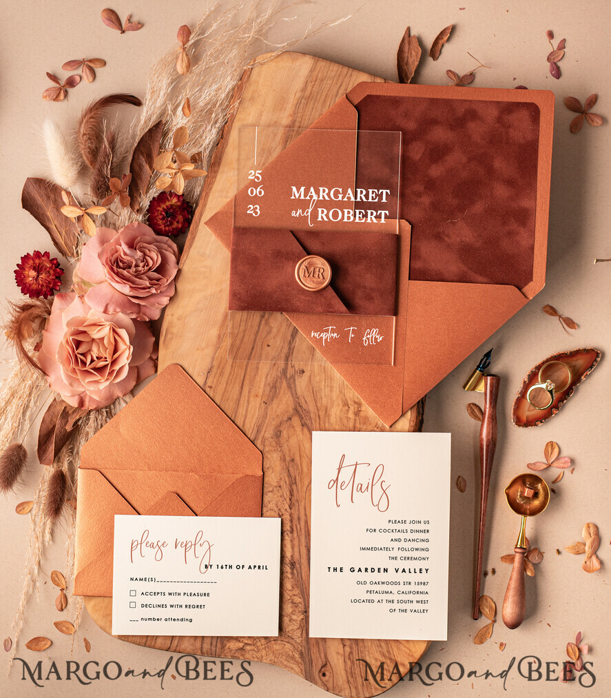 WEDDING INVITATIONS Elegant Invites Classic Cards Velvet Modern Wedding invitations Acrylic, elegant Acrylic wedding invitations • Romantic Minimalist Wedding Invites • Luxury Fall wedding Stationery