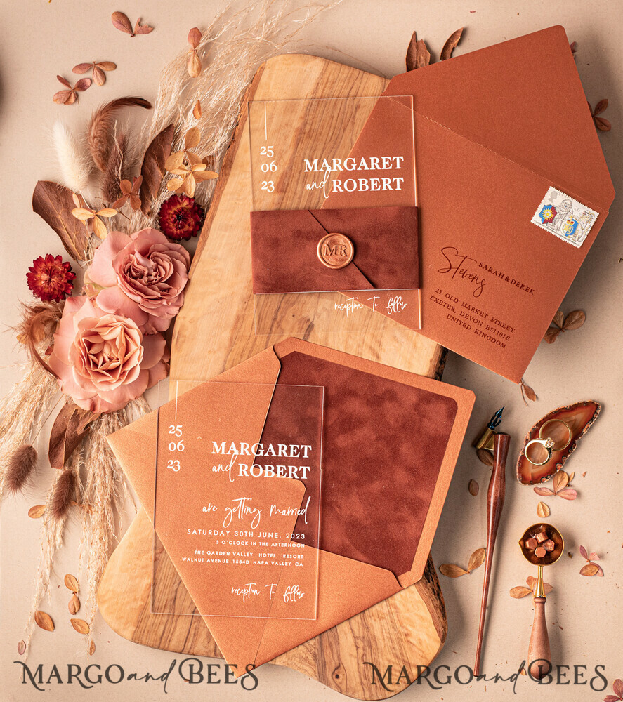 WEDDING INVITATIONS Elegant Invites Classic Cards Velvet Modern Wedding invitations Acrylic, elegant Acrylic wedding invitations • Romantic Minimalist Wedding Invites • Luxury Fall wedding Stationery